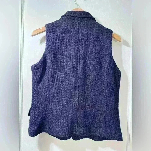 Coldwater Creek Boucle Deep Purple/grape Vest - Picture 3 of 4